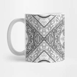 Gray Butterfly Mandala Mug